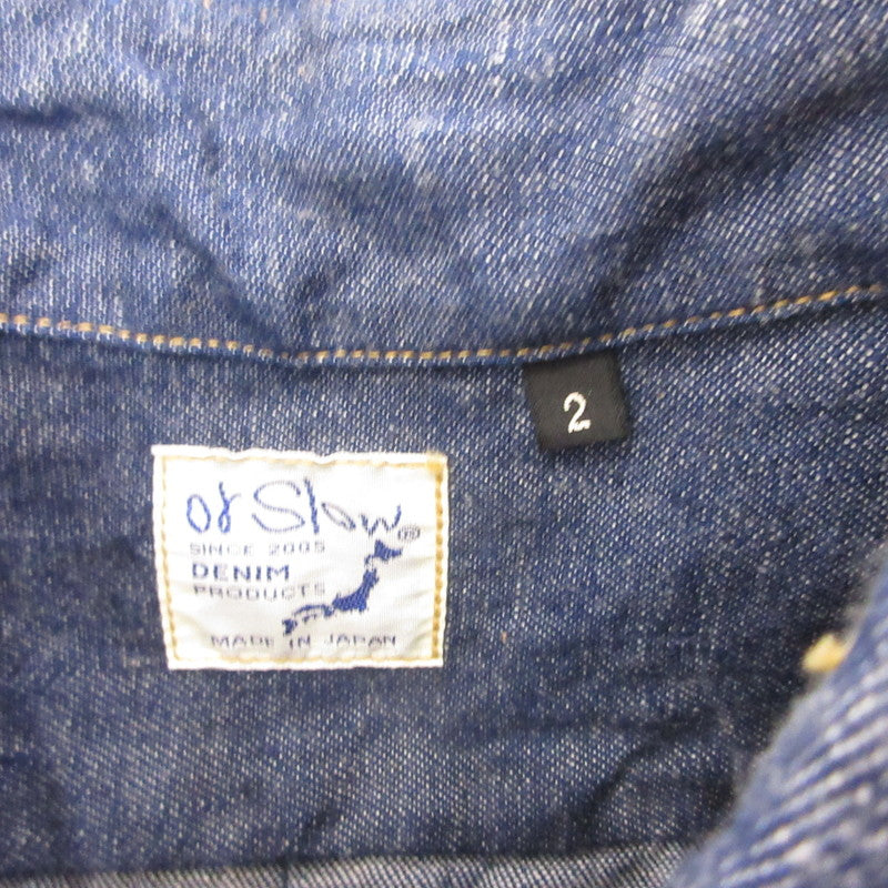【中古】orSlow | オアスロウ BUTTON DOWN SHIRT その他トップス ネイビー サイズ:2