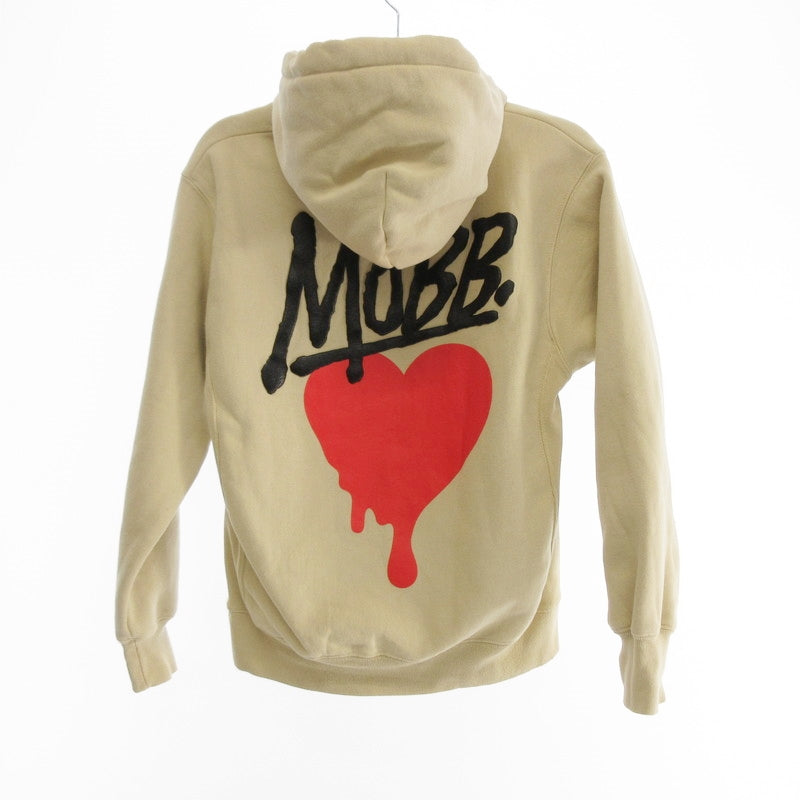 【中古】MOBB | モブ HEART DRIP WAPPEN HOODIE パーカー ベージュ サイズ:S