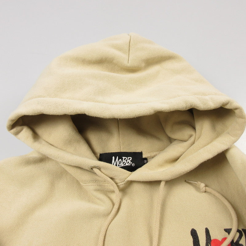 【中古】MOBB | モブ HEART DRIP WAPPEN HOODIE パーカー ベージュ サイズ:S