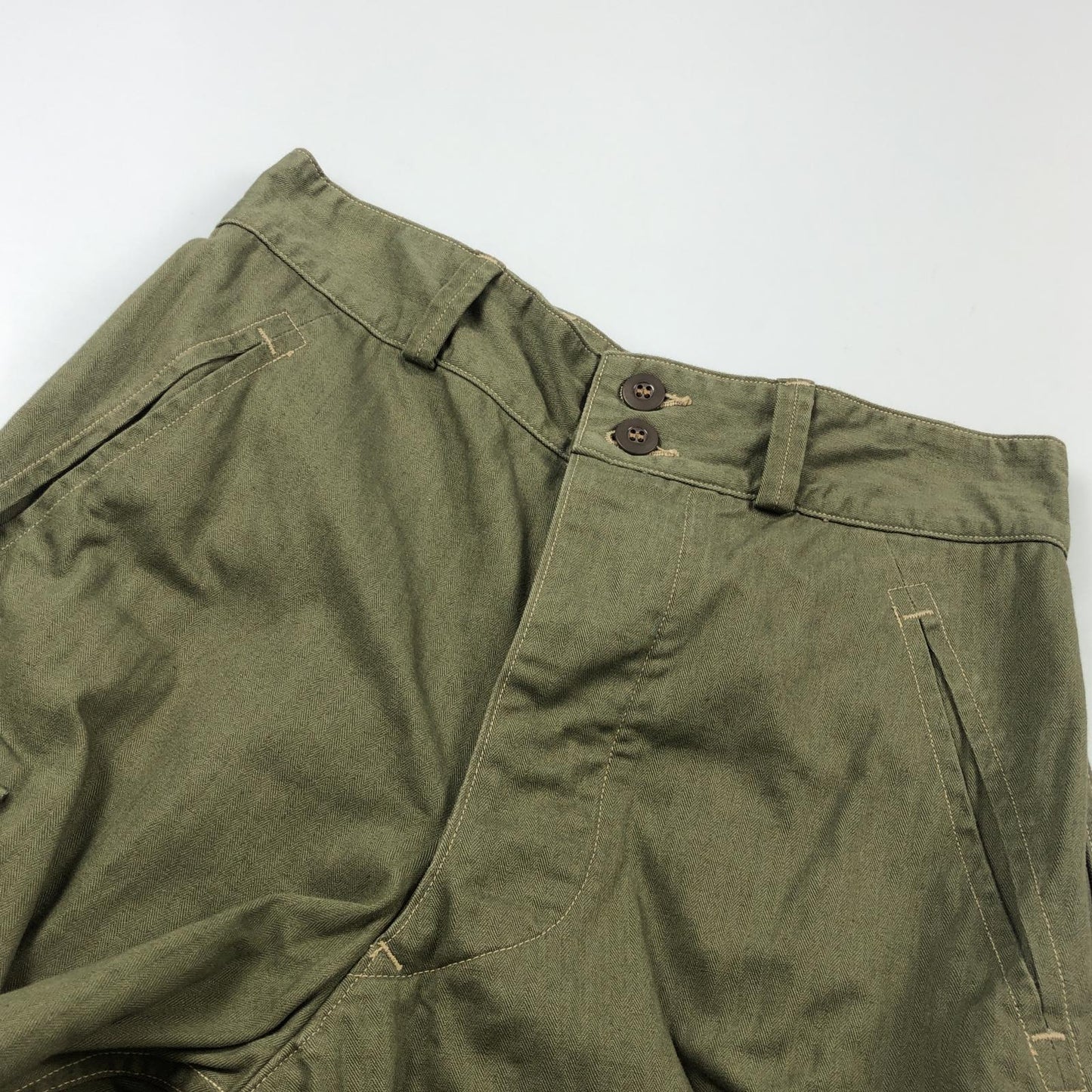 【中古】orSlow | オアスロウ M-47 French Army Cargo Pant カーゴパンツ オリーブ サイズ:S