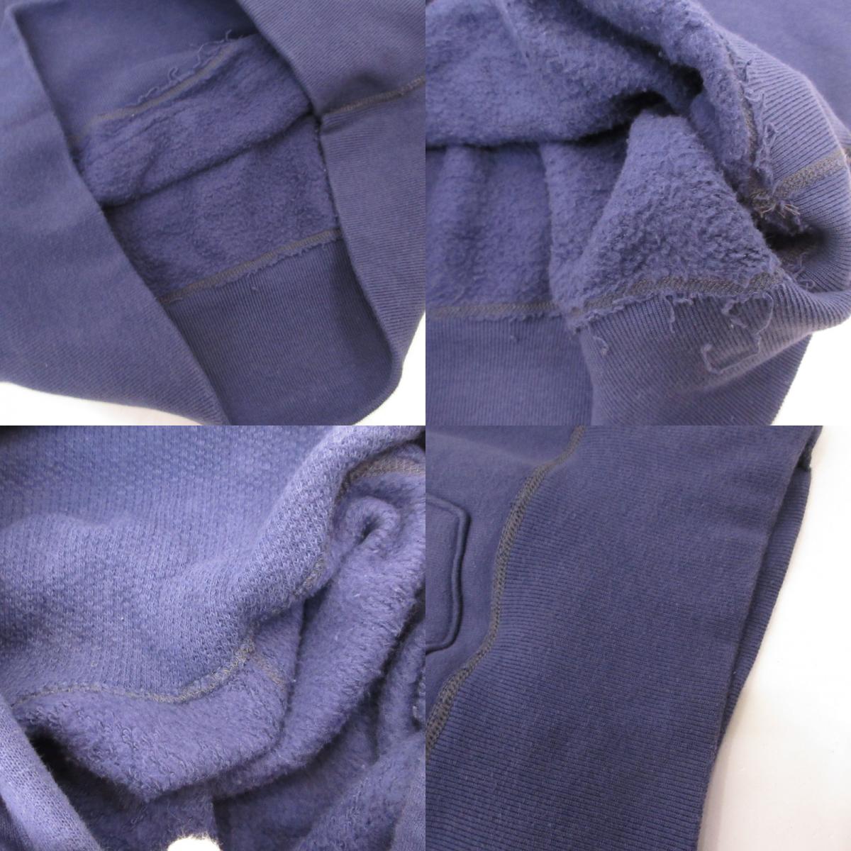 TWO MOON | Two Moon Both V-gusset Loopwheel Sweatshirt Hoodie Navy Size: 40