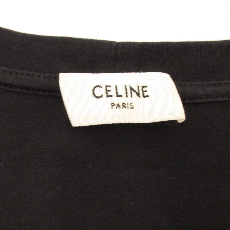 【中古】CELINE | セリーヌ Labyrinthe Show Invitation Tee 半袖Tシャツ 2X308605G 国内正規品 ブラック サイズ:XL