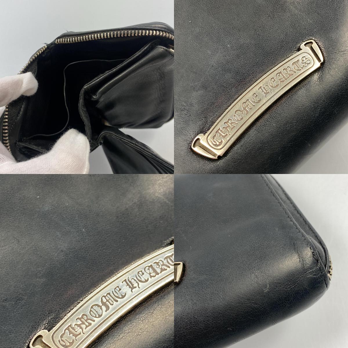 【中古】CHROME HEARTS | クロムハーツ REC ZIP MINI 長財布 ブラック