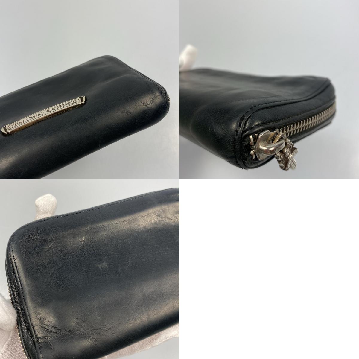 【中古】CHROME HEARTS | クロムハーツ REC ZIP MINI 長財布 ブラック