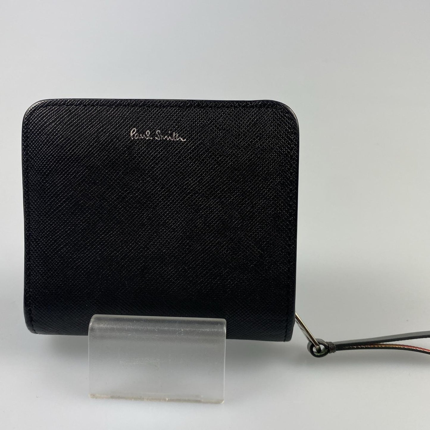 【中古】Paul Smith | ポール・スミス アーティストストライププラー 二つ折り財布 845011 ブラック
