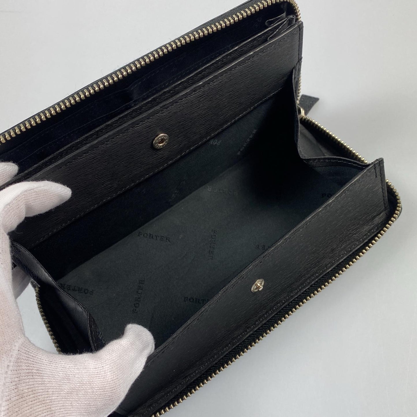 【中古】PORTER | ポーター CURRENT 長財布 052-02214 ブラック