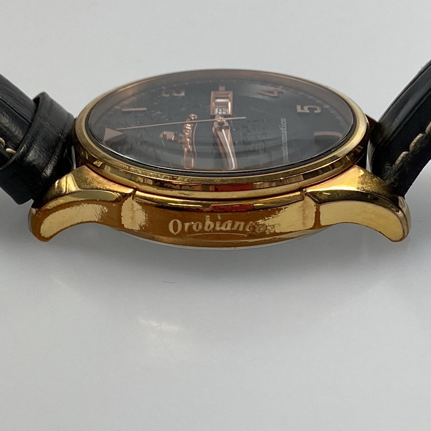 【中古】Orobianco | オロビアンコ TIME-ORA Rotomatiko 腕時計 OR-0031 日差+20秒 ゴールド