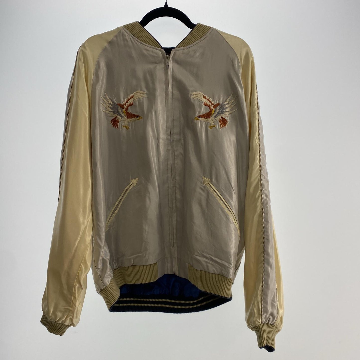 【中古】TAILOR TOYO(東洋エンタープライズ) | テイラートウヨウテイラートーヨー Late 1940s Style “EAGLE”דJAPAN MAP” スーベニアジャケット TT15390 ブルー サイズ:XXL