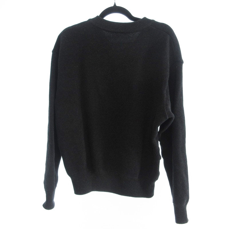 【中古】crepuscule | クレプスキュール Moss Stitch V P/O ニット 2403-001 ブラック