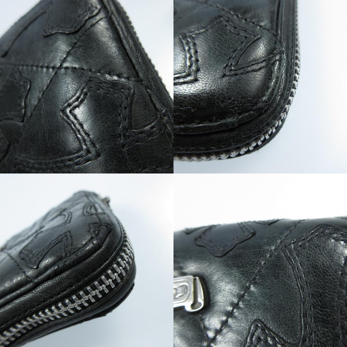 【中古】CHROME HEARTS | クロムハーツ REC F ZIP QUILTED 長財布 ブラック