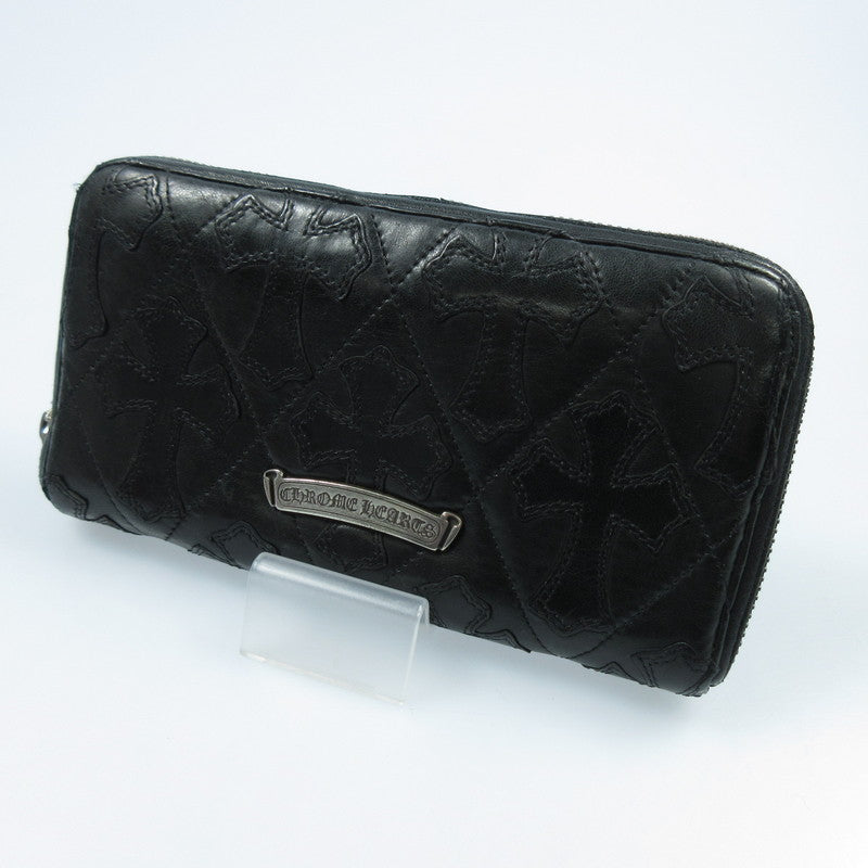 【中古】CHROME HEARTS | クロムハーツ REC F ZIP QUILTED 長財布 ブラック