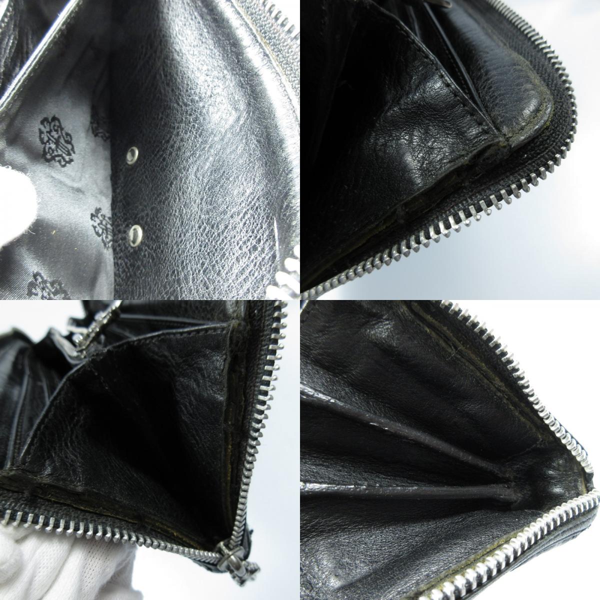 【中古】CHROME HEARTS | クロムハーツ REC F ZIP QUILTED 長財布 ブラック