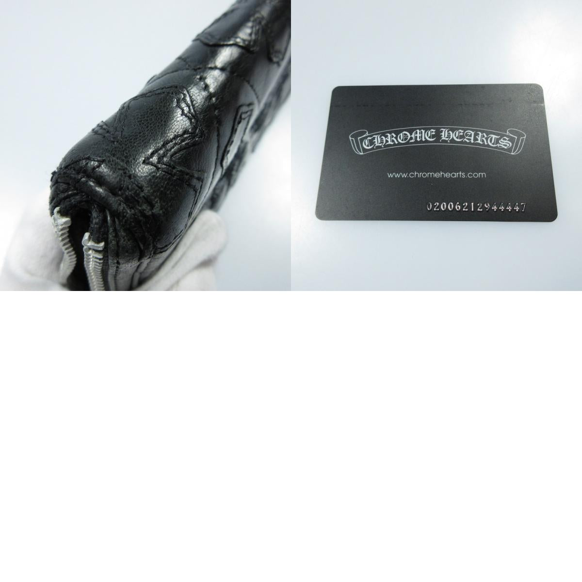 【中古】CHROME HEARTS | クロムハーツ REC F ZIP QUILTED 長財布 ブラック