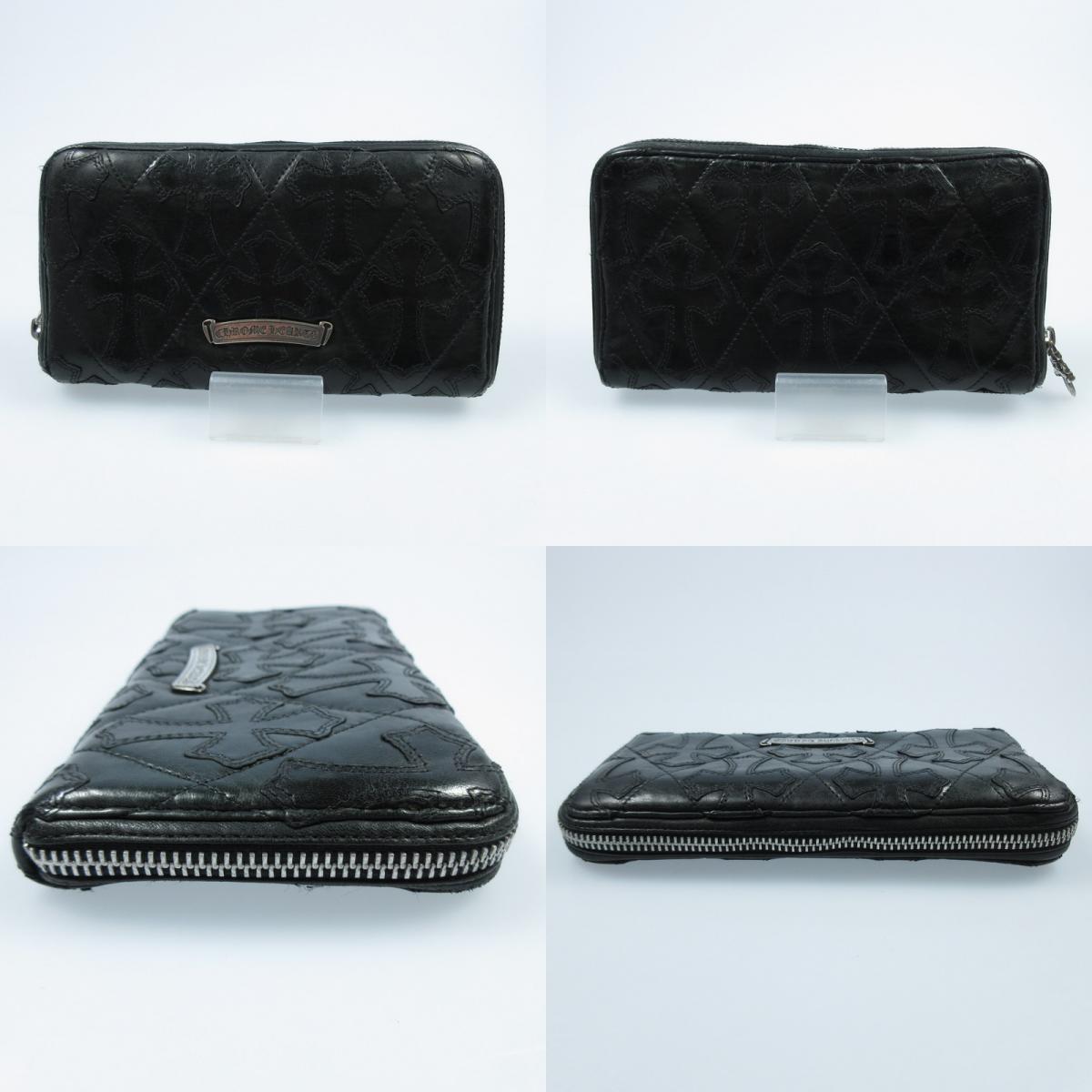 【中古】CHROME HEARTS | クロムハーツ REC F ZIP QUILTED 長財布 ブラック