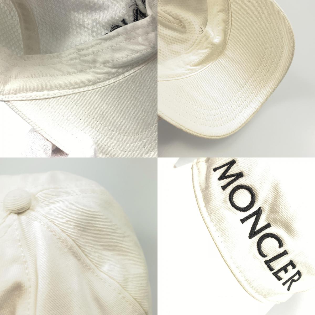 【中古】MONCLER | モンクレール BERRETTO BASEBALL キャップ 0091750 V0006 国内正規品 ホワイト