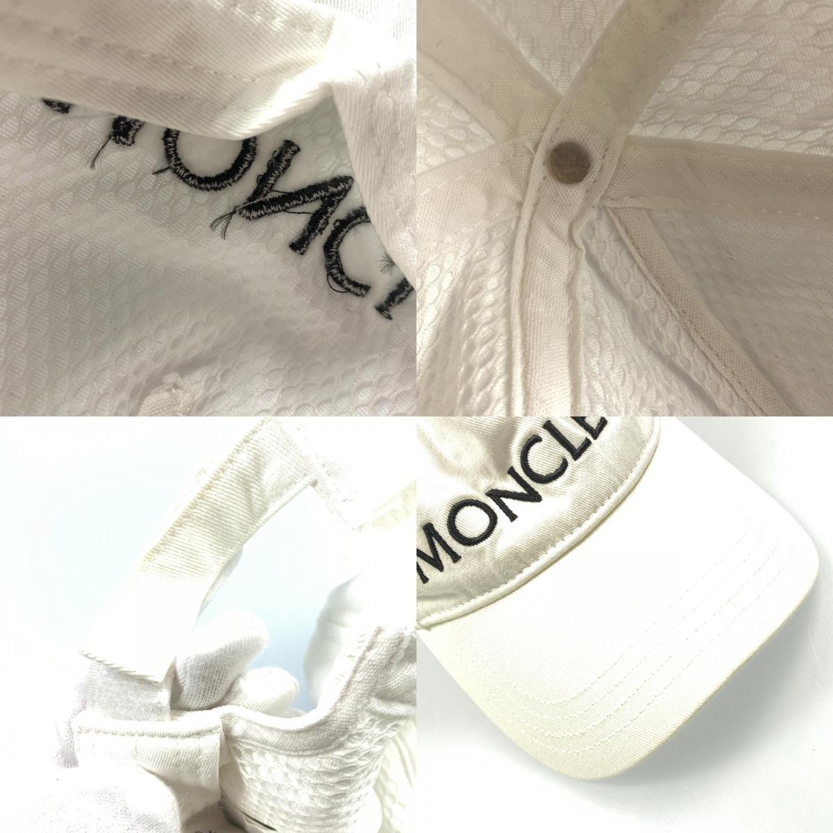 【中古】MONCLER | モンクレール BERRETTO BASEBALL キャップ 0091750 V0006 国内正規品 ホワイト