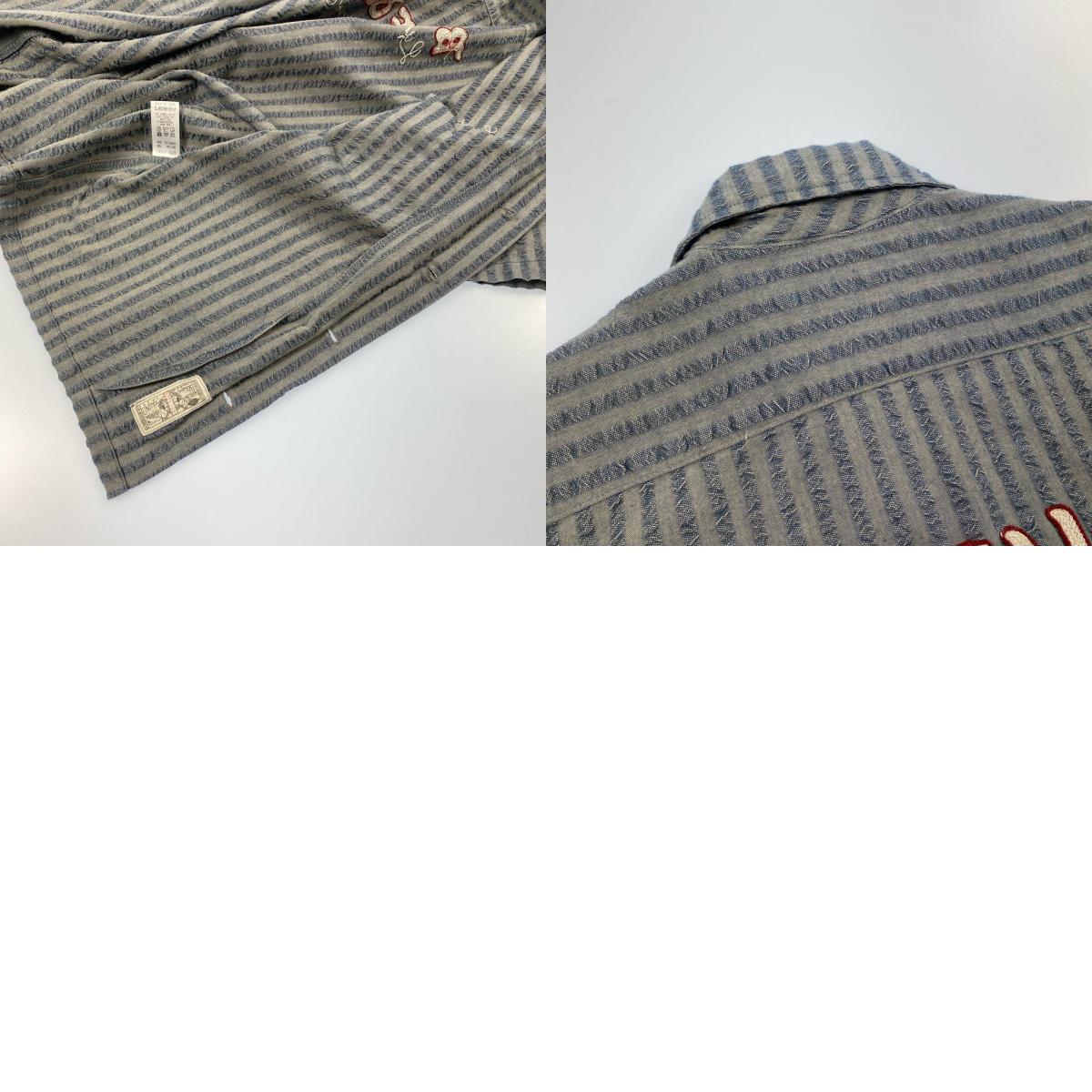 【中古】PHERROWS | フェローズ S/S OPEN COLLAR SHIRTS 半袖シャツ 22S-POES1 ブルー サイズ:38