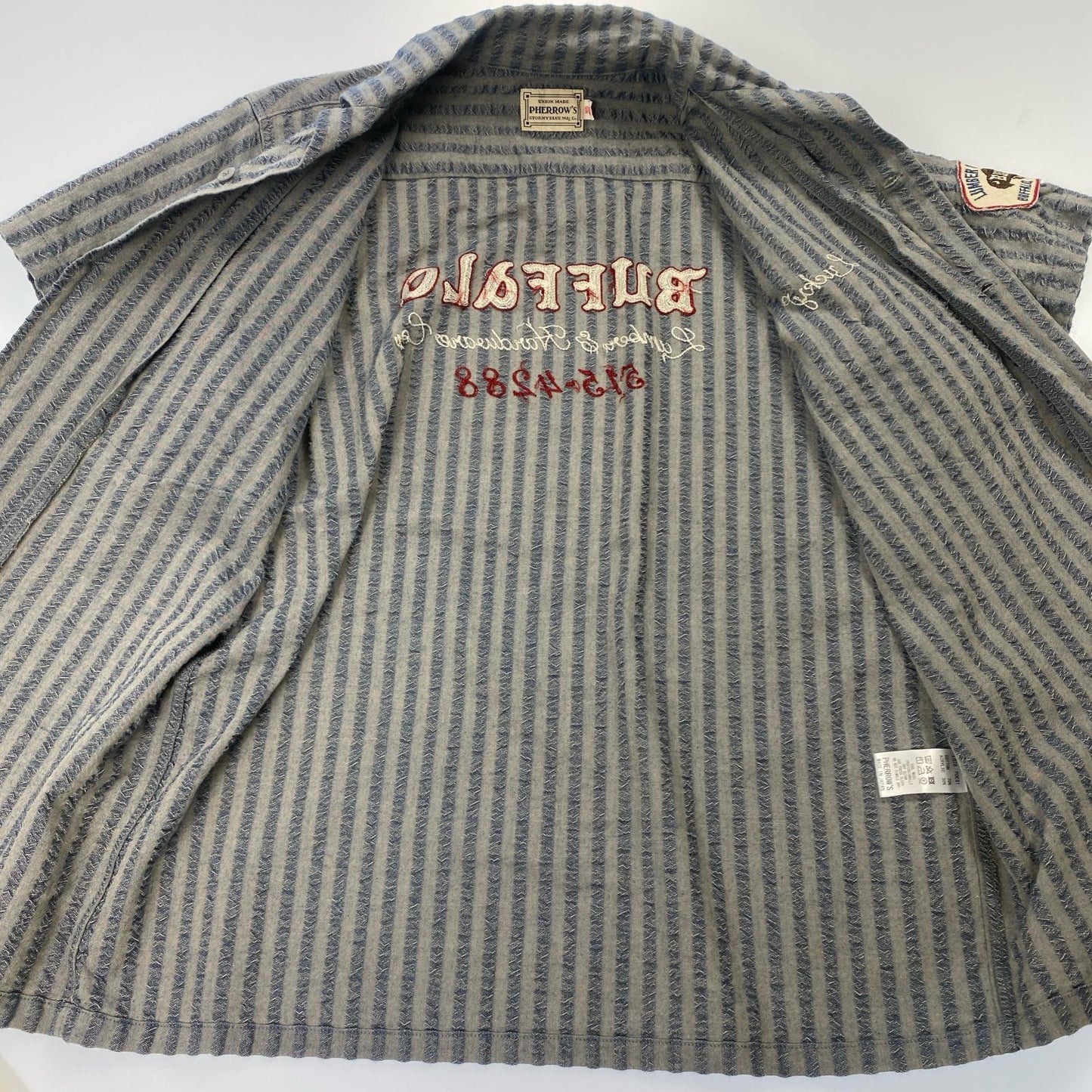 【中古】PHERROWS | フェローズ S/S OPEN COLLAR SHIRTS 半袖シャツ 22S-POES1 ブルー サイズ:38