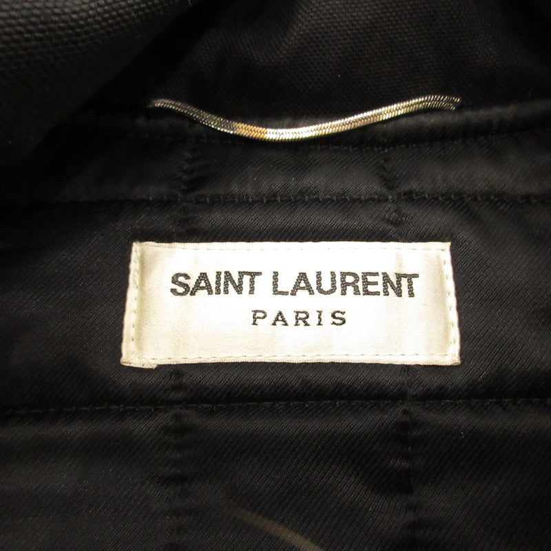 【中古】SAINT LAURENT | サンローラン コヨーテファーダウンブルゾン ダウンジャケット 325136 Y819B 2013A/W 国内正規品/エディ期 ブラック サイズ:44