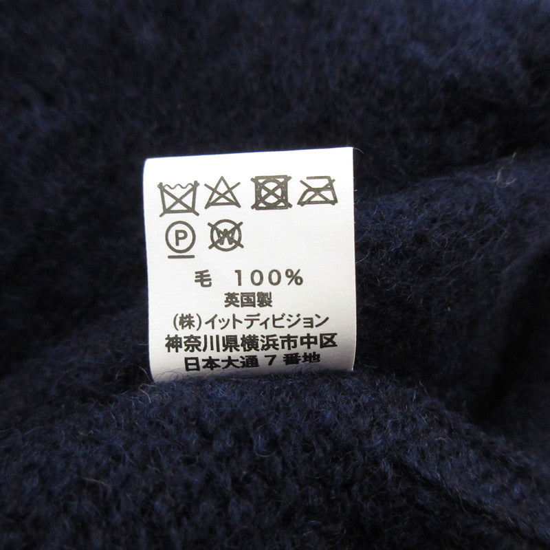 【中古】INVERALLAN | インバーアラン Crew Neck Shetland Knit Shaggy セーター ネイビー サイズ:38