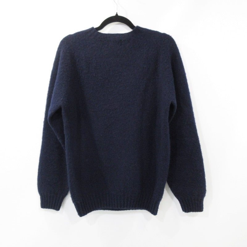 【中古】INVERALLAN | インバーアラン Crew Neck Shetland Knit Shaggy セーター ネイビー サイズ:38
