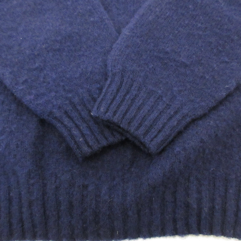 【中古】INVERALLAN | インバーアラン Crew Neck Shetland Knit Shaggy セーター ネイビー サイズ:38