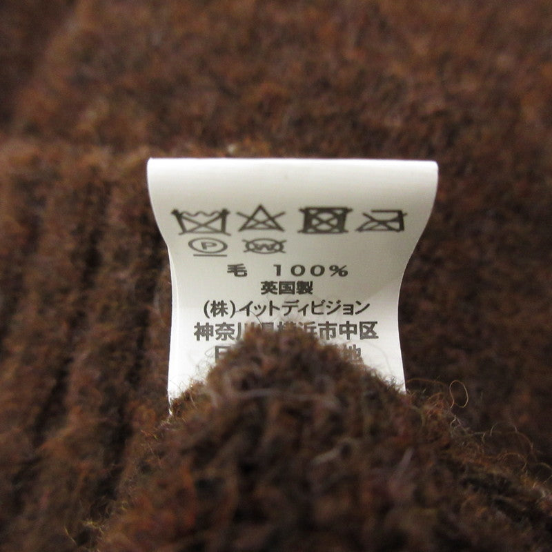 【中古】INVERALLAN | インバーアラン Crew Neck Shetland Knit Shaggy セーター ブラウン サイズ:38