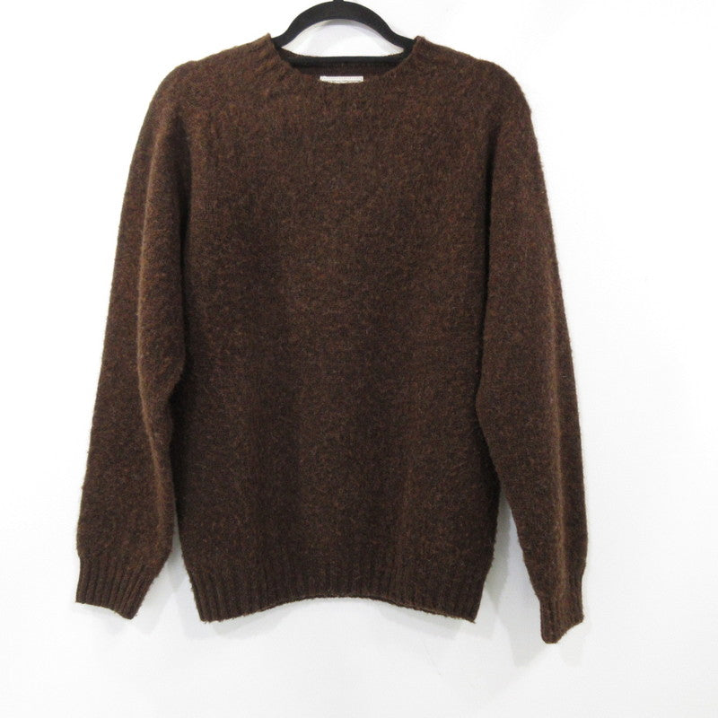 【中古】INVERALLAN | インバーアラン Crew Neck Shetland Knit Shaggy セーター ブラウン サイズ:38