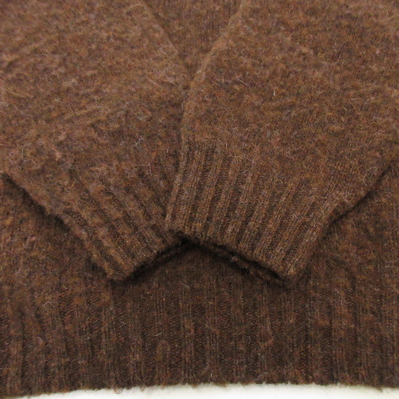 【中古】INVERALLAN | インバーアラン Crew Neck Shetland Knit Shaggy セーター ブラウン サイズ:38