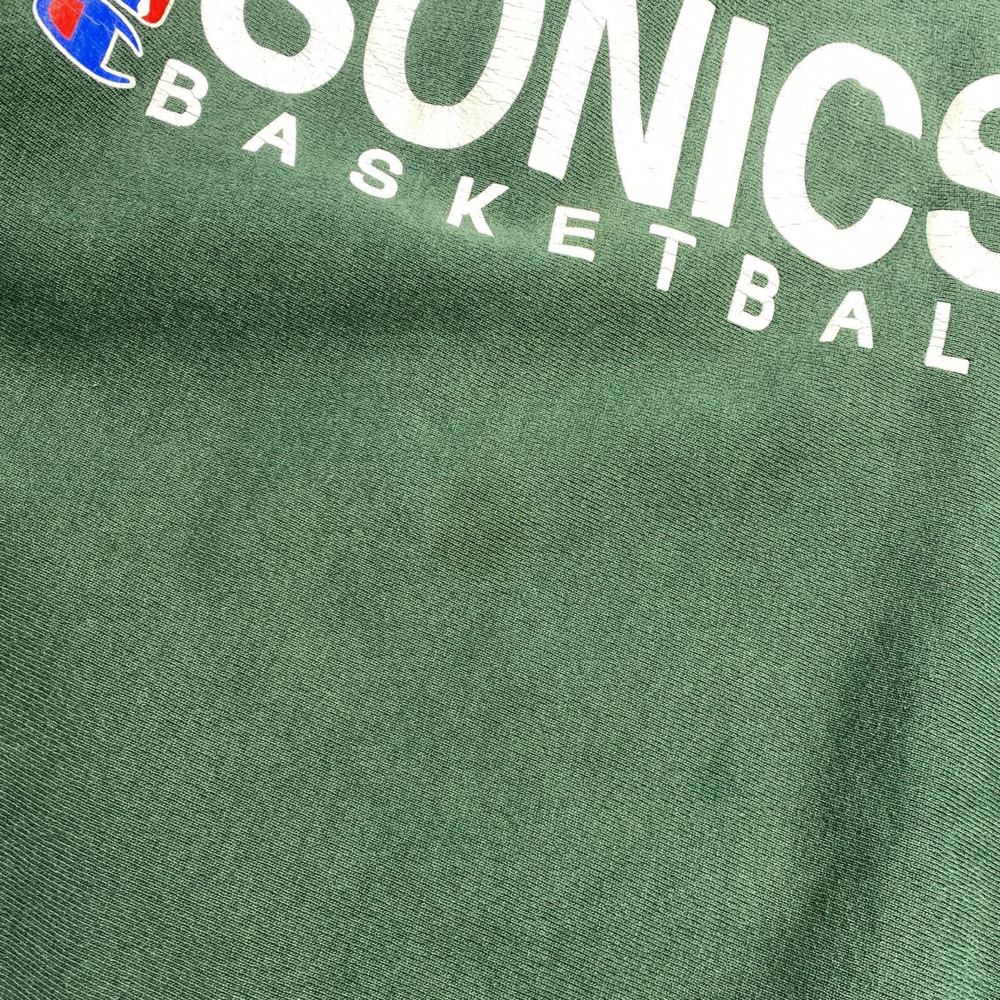 【中古】Champion | チャンピオン REVERSE WEAVE NBA SONICS スウェット 年式:90s グリーン サイズ:XXL
