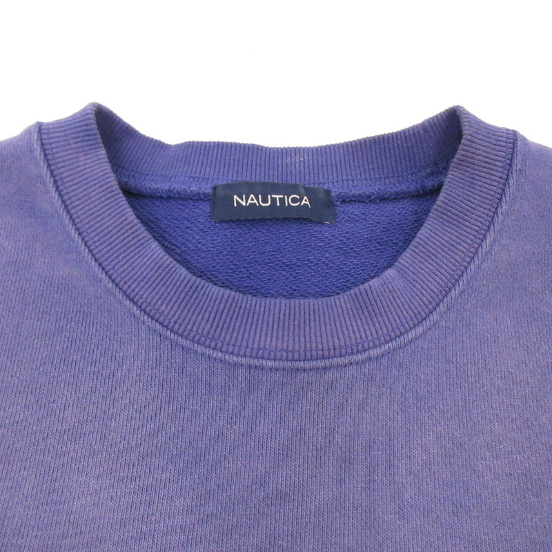 【中古】NAUTICA | ノーティカ Garment Dyed Bleach Washed Arch Logo Crewneck スウェット 243-1271 2024A/W パープル サイズ:M