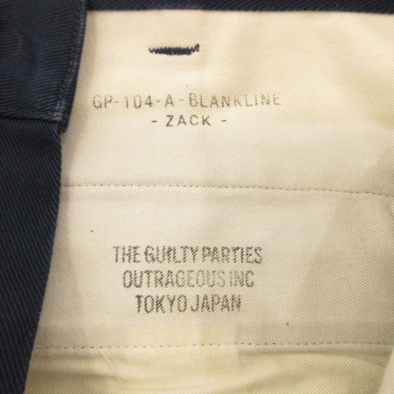【中古】WACKOMARIA | ワコマリア BLANKLINE SKATE SHORTS ショートパンツ GP-104-A-BLANKLINE-ZACK ネイビー サイズ:M