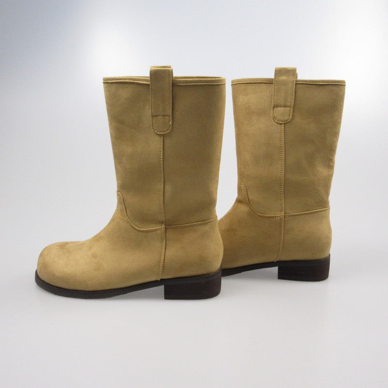 【中古】 Suede Middle Boots ブーツ キャメル 23cm