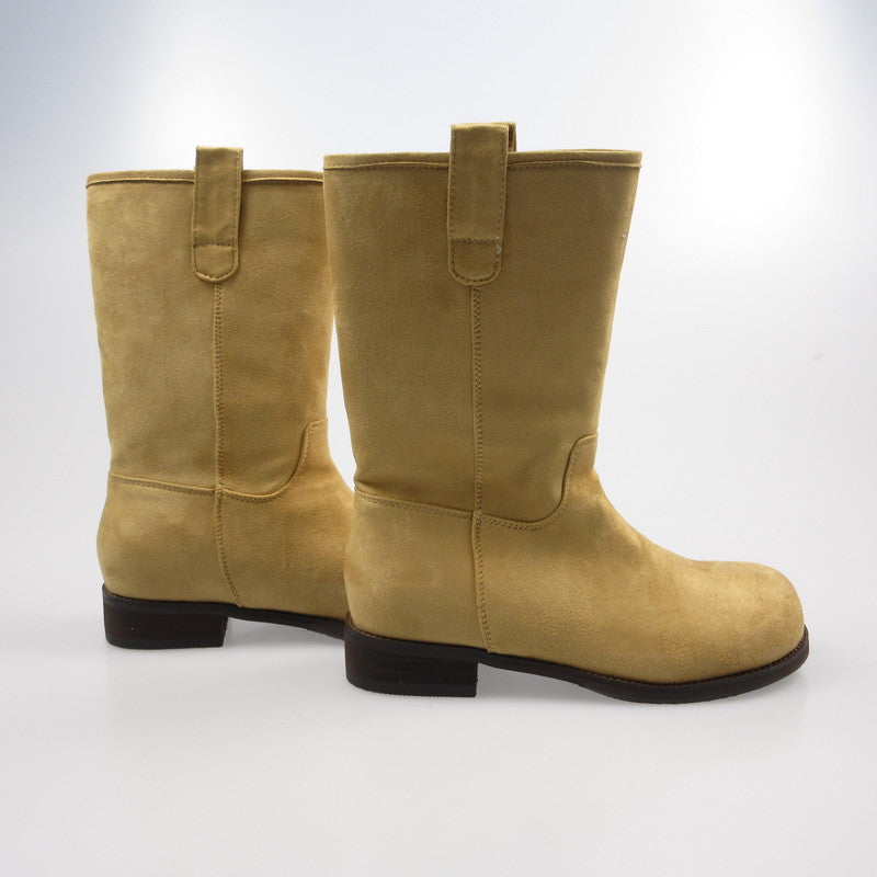 【中古】 Suede Middle Boots ブーツ キャメル 23cm