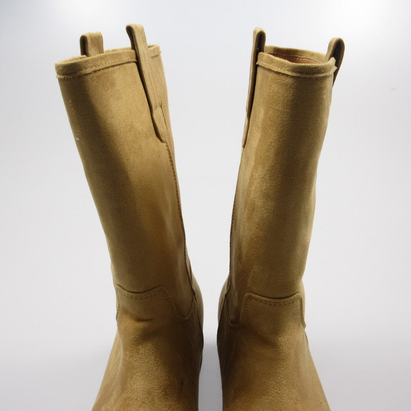 【中古】 Suede Middle Boots ブーツ キャメル 23cm