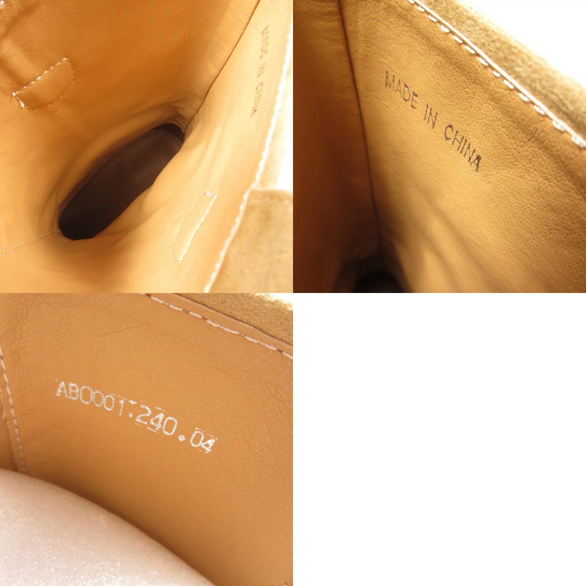【中古】 Suede Middle Boots ブーツ キャメル 24cm