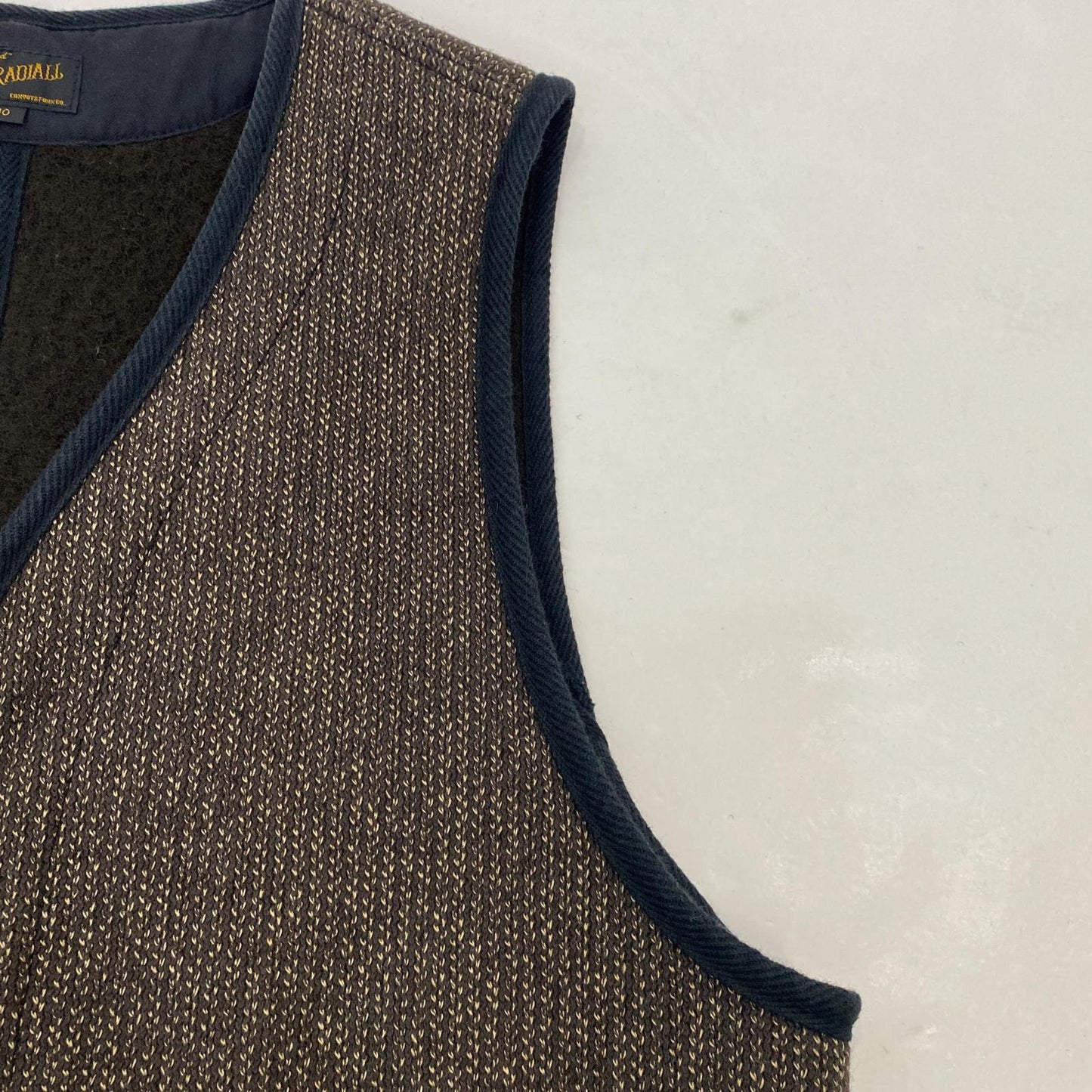 【中古】RADIALL | ラディアル SALT&PEPPER VEST ベスト RAD-14AW-JK018 ブラウン サイズ:40