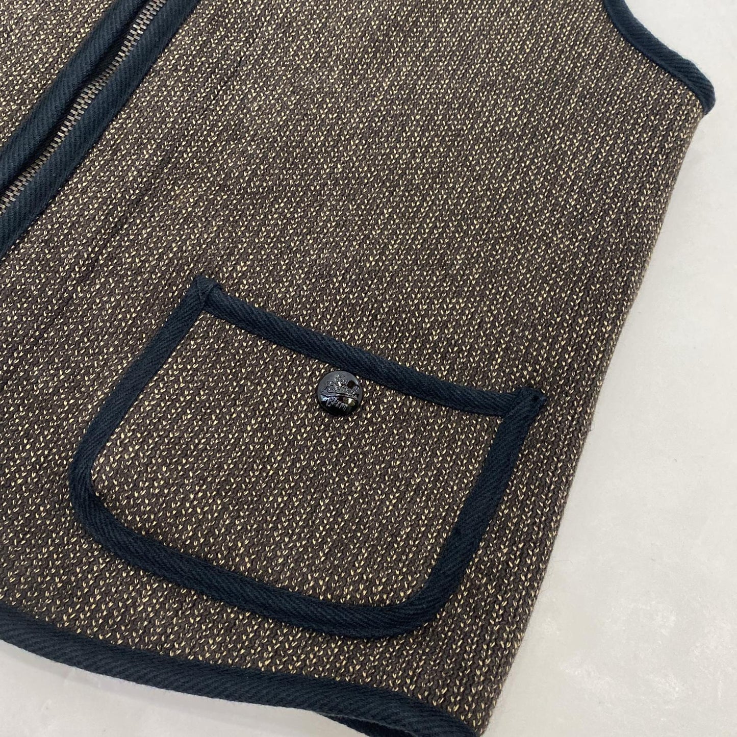【中古】RADIALL | ラディアル SALT&PEPPER VEST ベスト RAD-14AW-JK018 ブラウン サイズ:40