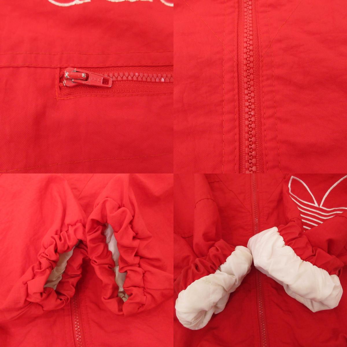 【中古】adidas | アディダス CocaCola刺繍 中綿ジャケット レッド サイズ:L