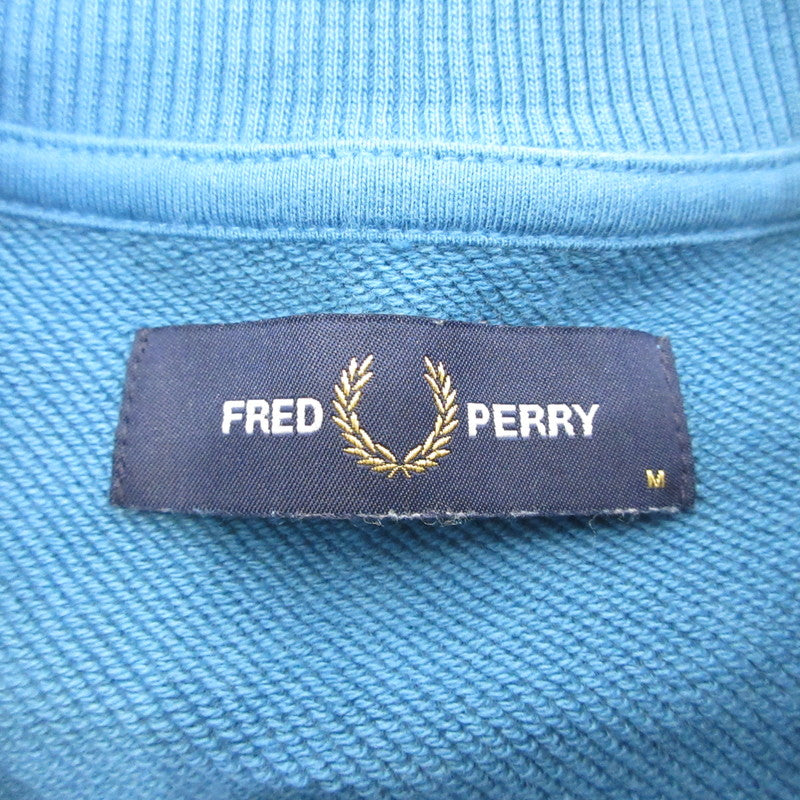 【中古】FRED PERRY | フレッドペリー CREW NECK SWEATSHIRT スウェット M7535 ブルー サイズ:M