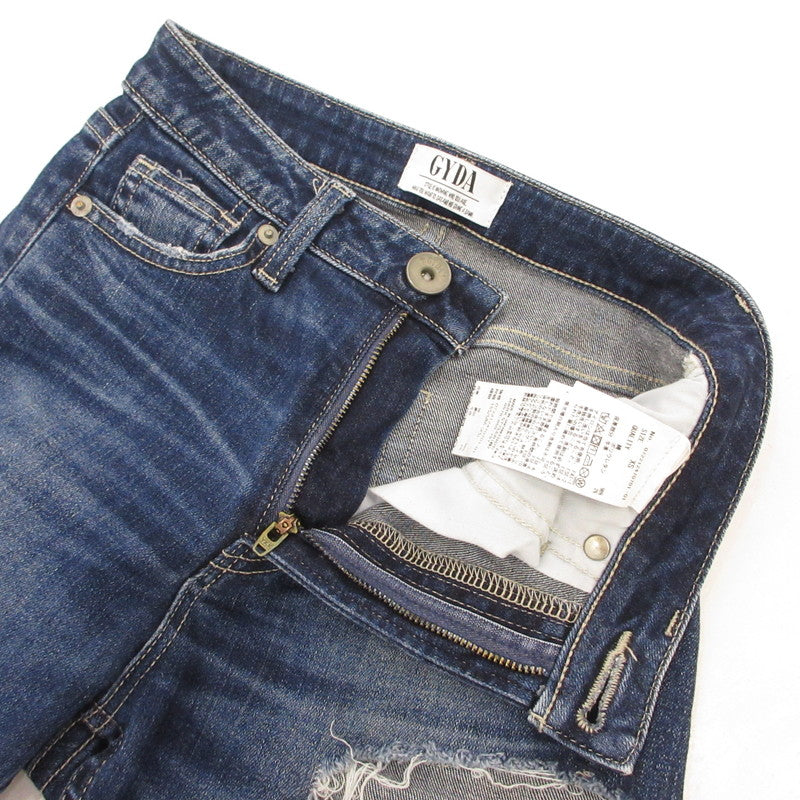 【中古】GYDA | ジェイダ M/W SIDE RIPPEDスキニーデニムパンツ デニムパンツ 072212470701 ブルー サイズ:XS