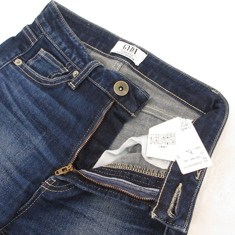 【中古】GYDA | ジェイダ ミドルウエストSIDE RIPPEDスキニーデニムパンツ デニムパンツ 072262470001 ブルー サイズ:XS