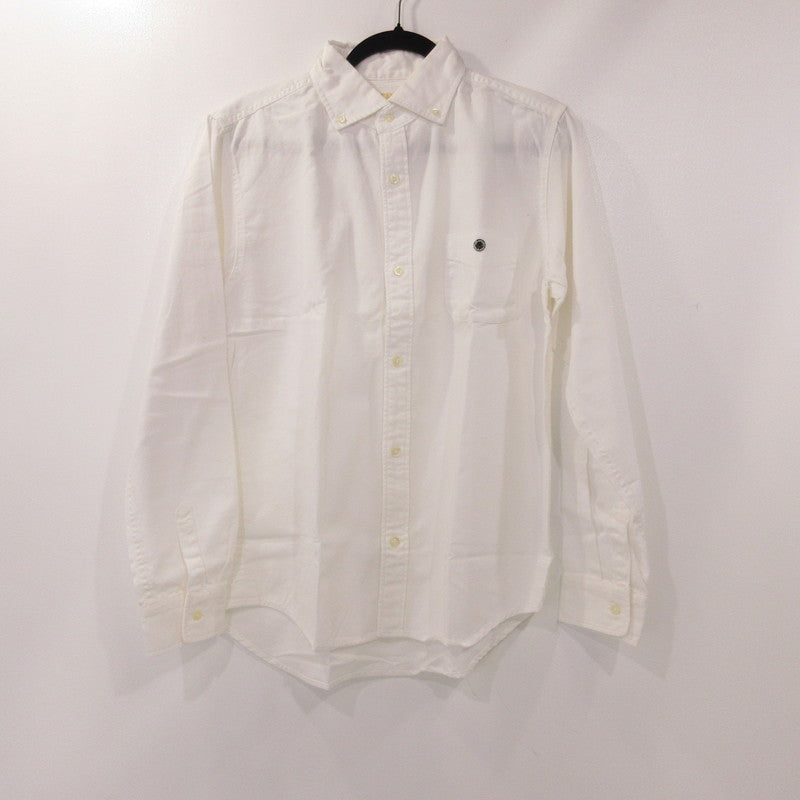 【中古】BARNS OUTFITTERS | バーンズアウトフィッターズ 小衿オックスフォードボタンダウンシャツ 長袖シャツ ホワイト サイズ:2