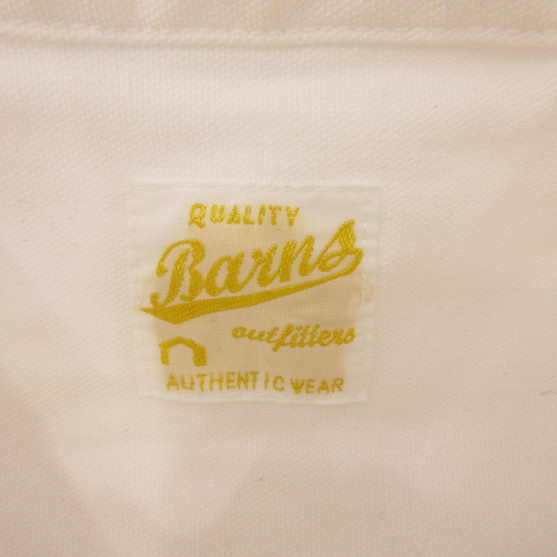 【中古】BARNS OUTFITTERS | バーンズアウトフィッターズ 小衿オックスフォードボタンダウンシャツ 長袖シャツ ホワイト サイズ:2