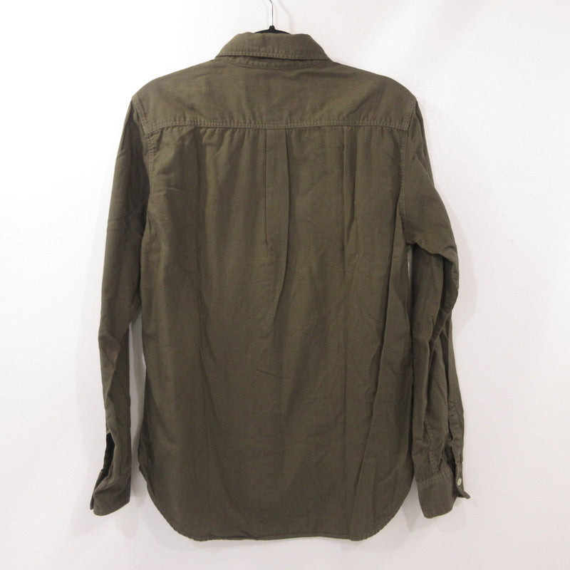 【中古】BARNS OUTFITTERS | バーンズアウトフィッターズ 小衿オックスフォードボタンダウンシャツ 長袖シャツ カーキ サイズ:2
