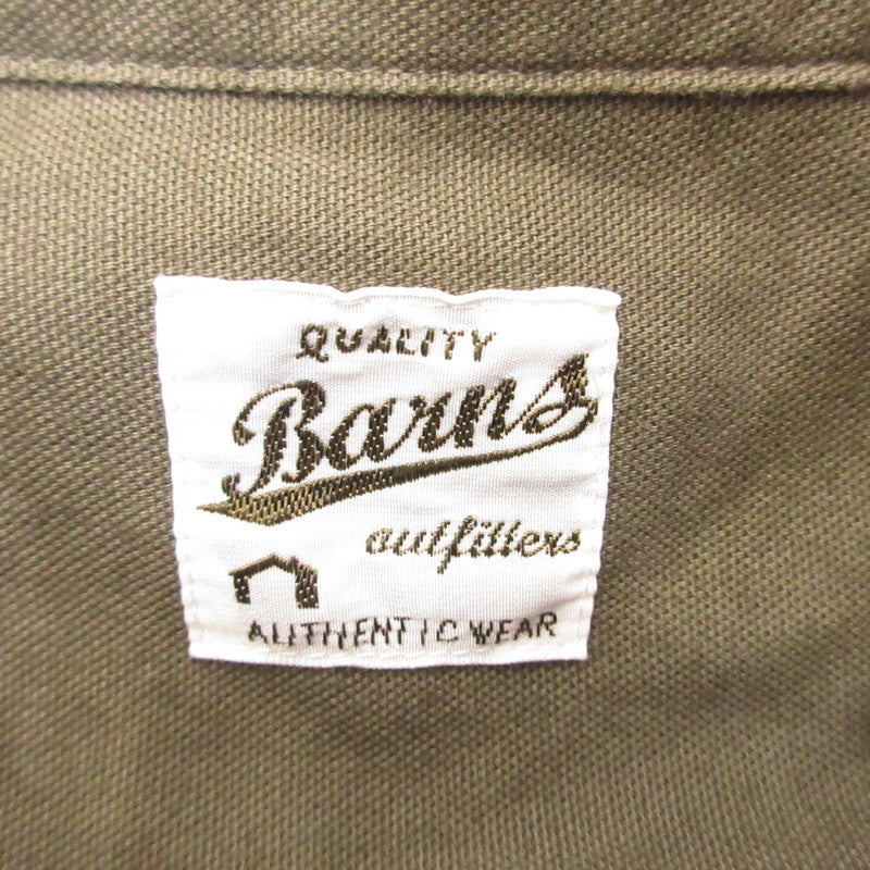 【中古】BARNS OUTFITTERS | バーンズアウトフィッターズ 小衿オックスフォードボタンダウンシャツ 長袖シャツ カーキ サイズ:2