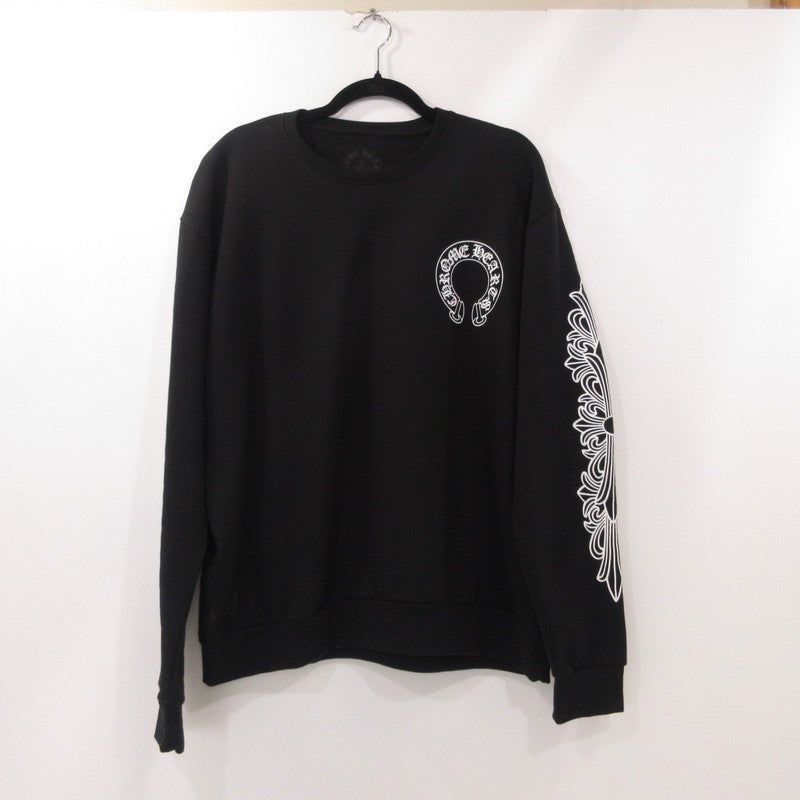 【中古】CHROME HEARTS | クロムハーツ Horseshoe Crewneck Sweatshirt スウェット 408196533 国内正規品 ブラック サイズ:M