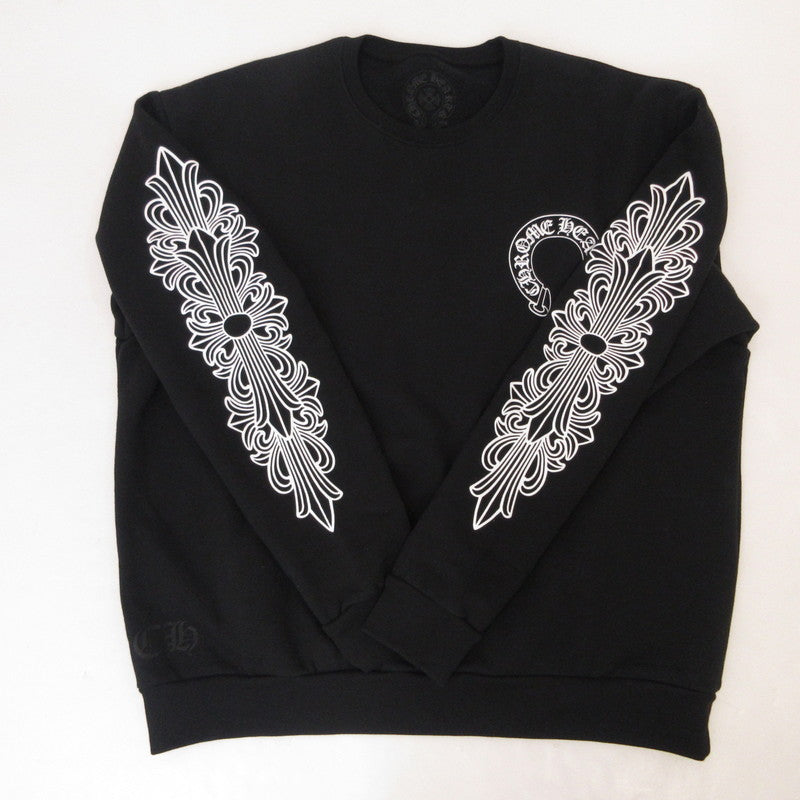 【中古】CHROME HEARTS | クロムハーツ Horseshoe Crewneck Sweatshirt スウェット 408196533 国内正規品 ブラック サイズ:M