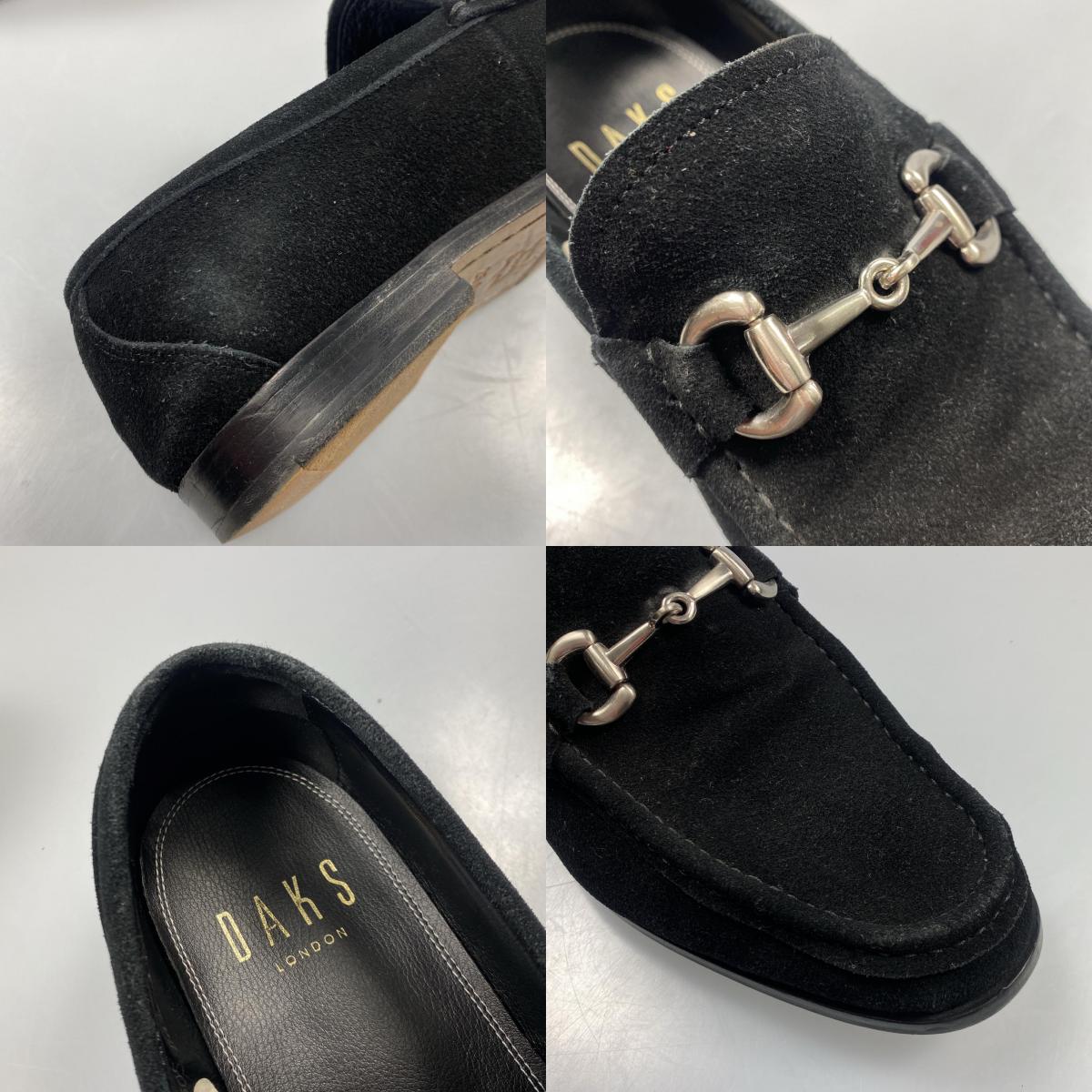 【中古】DAKS | ダックス モカシンビット付きスリップオン ローファー DA5222 25.0cm ブラック