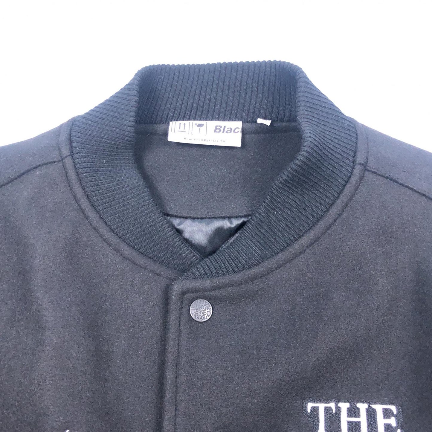 【中古】BlackEyePatch | ブラックアイパッチ AGH VARSITY JACKET スタジャン ブラック サイズ:M